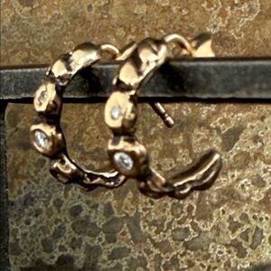 Jes MaHarry Triple Diamond Hoop Earrings. New in box!